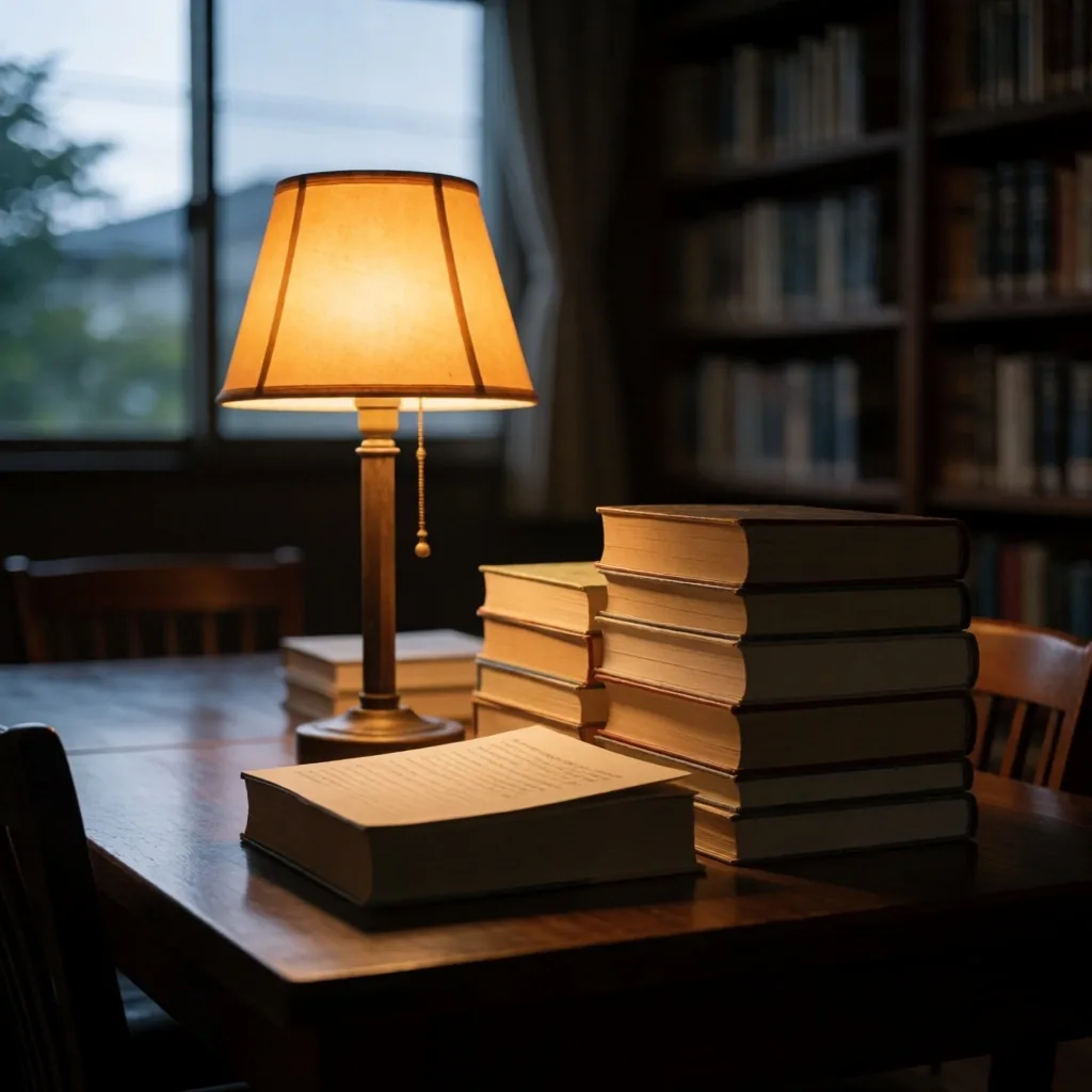 年金制度の学習に役立つ図書室の読書灯